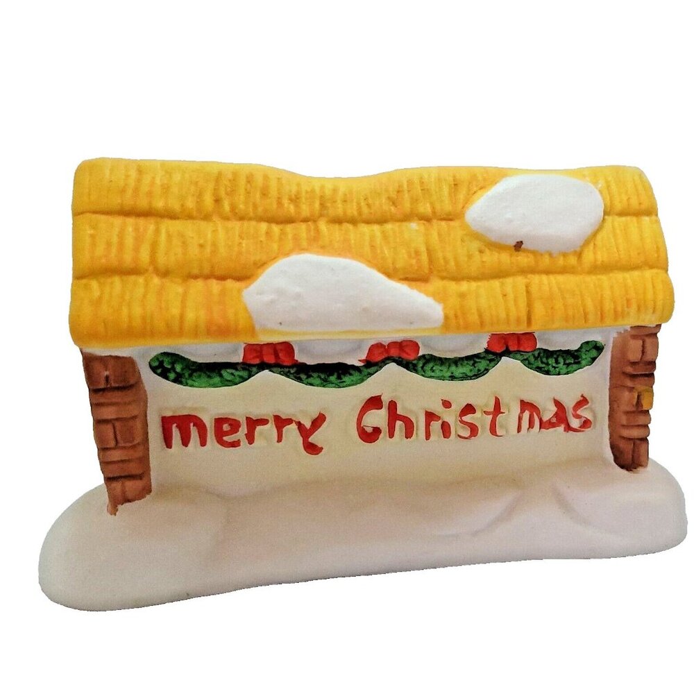 Noma Christmas Village Porcelain Merry Christmas Village Sign Message Board